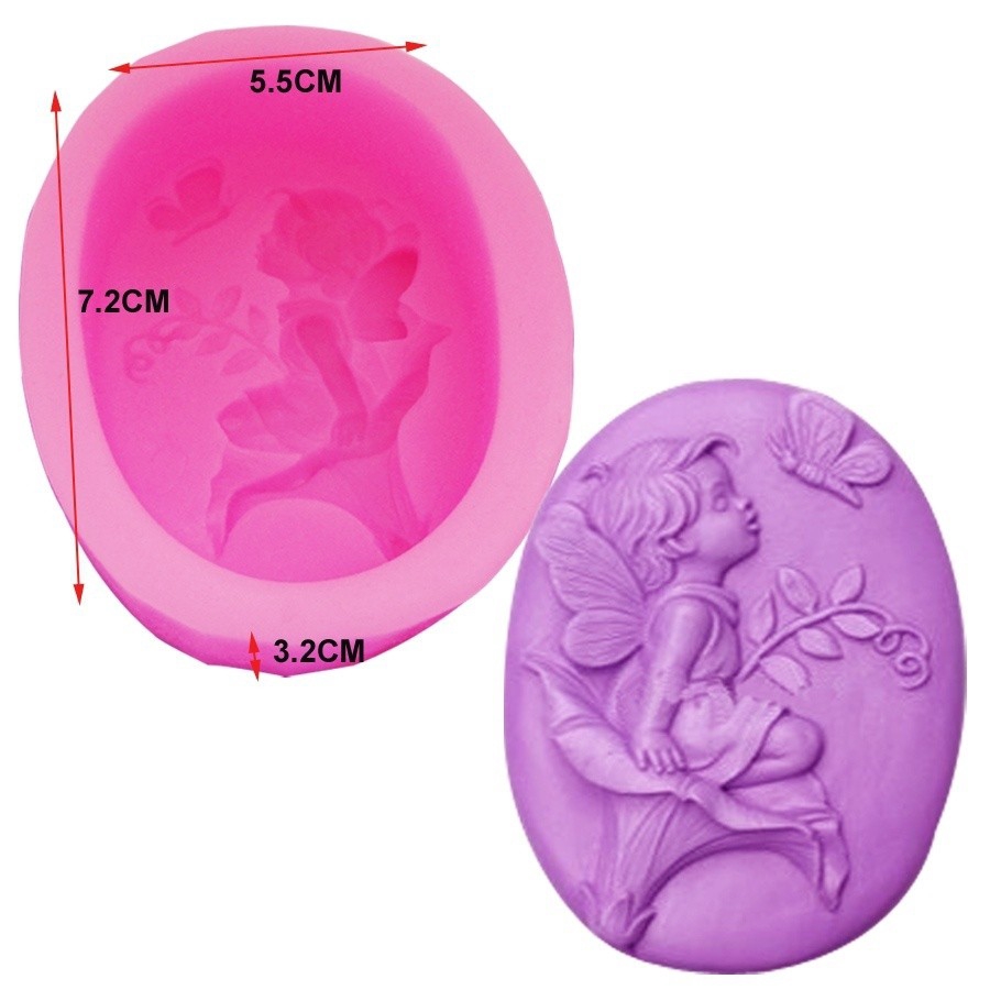Khuôn silicon làm xà phòng hình cây thiên thần