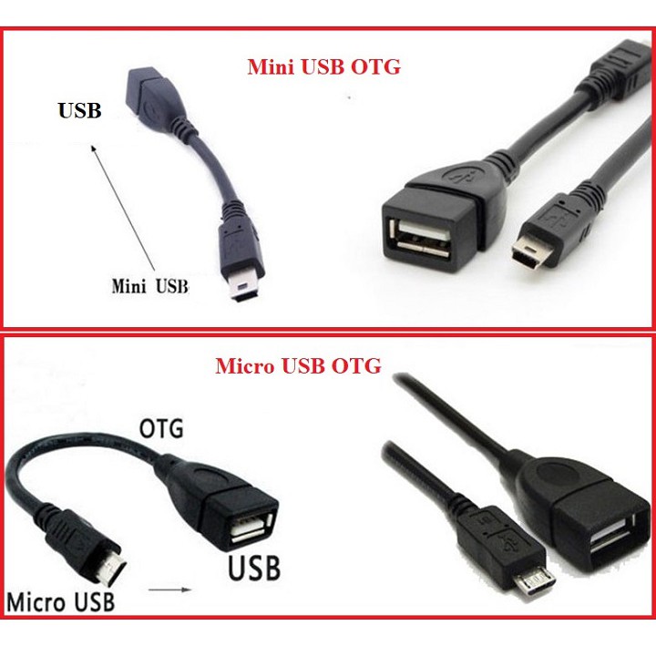 CÁP OTG CHUẨN MINI USB SANG USB