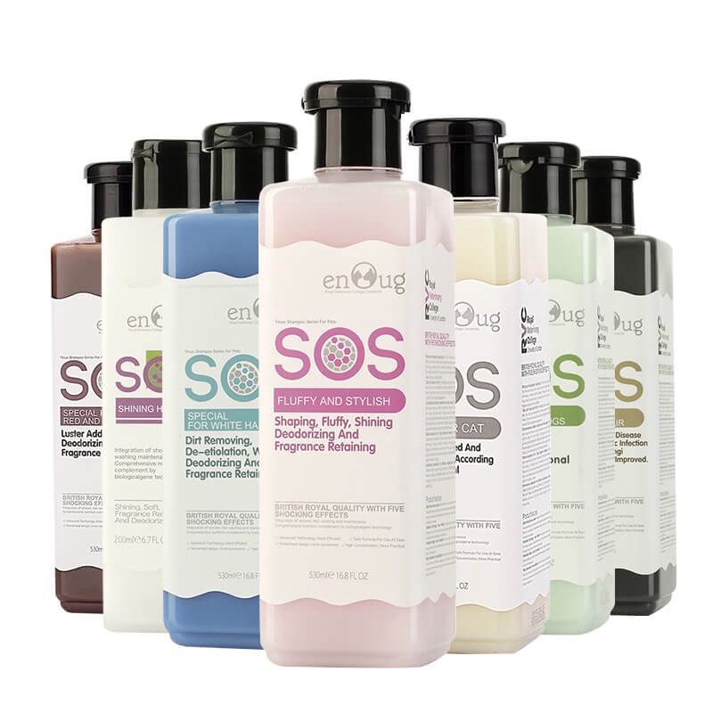 Sữa tắm chó mèo SOS 530ml, xà phòng tắm lông trắng mềm mượt, viêm da chính hãng kỳ nam Con Mèo Xiêm