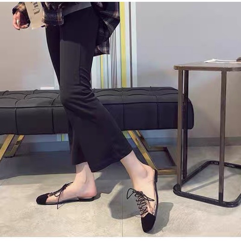 Giày bệt nữ sục nữ đan dây quai trong hàng chuẩn công ty