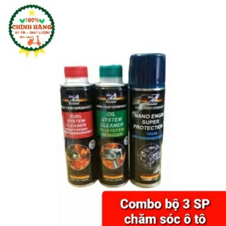 combo bộ 3 sản phẩm bluechem: vệ sinh bình xăng ô tô,vệ sinh bình nhớt cũ ô tô ,và bảo dưỡng bình nhớt mới ô tô