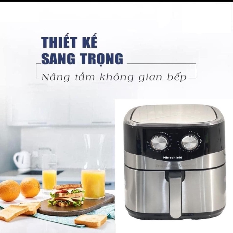 NỒI CHIÊN KHÔNG DẦU NINESHIELD KB-8002M 10.5 LÍT CÔNG SUẤT 160W