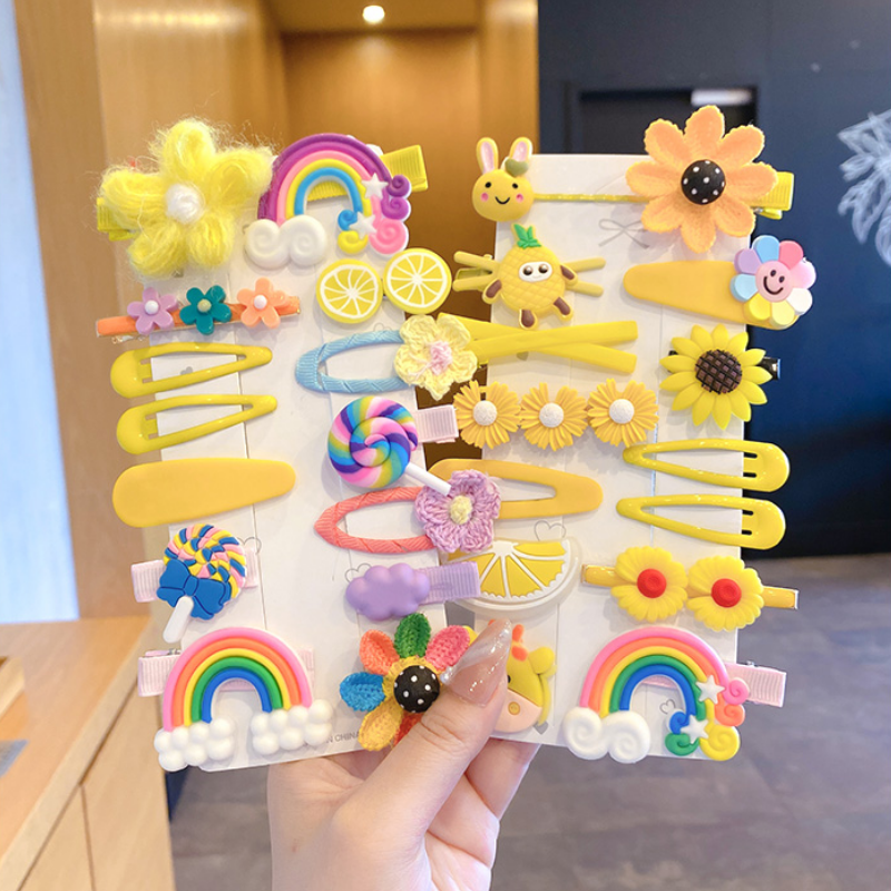 Bộ 14 kẹp tóc kiểu hoạt hình xinh xắn đáng yêu cho bé 2022