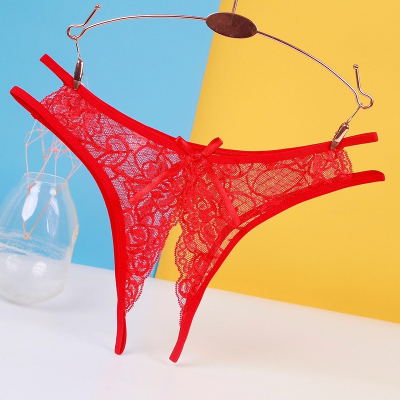 Quần Lót Ren Hở Đáy Mềm Mại 3 Màu Sexy Quyến Rũ Chíp Ren Lọt Khe Hở Đũng Mainia Shop