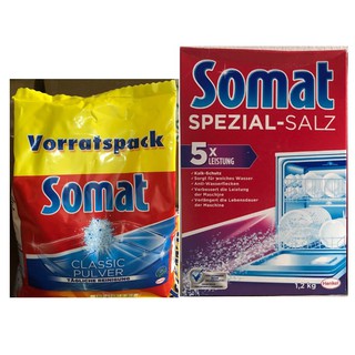 Bột rửa bát Somat 1,2kg+ Muối rửa bát Somat 1,2kg