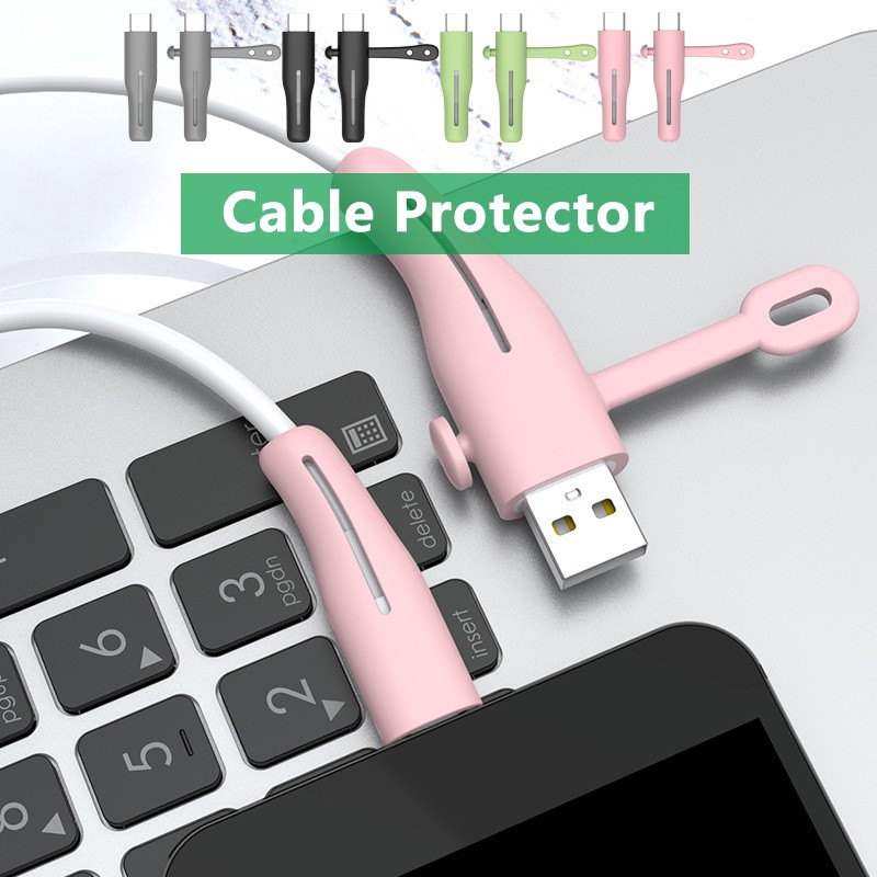 Vỏ Bảo Vệ Dây Cáp Sạc USB Type C Bằng Silicon Mềm Cho macbook