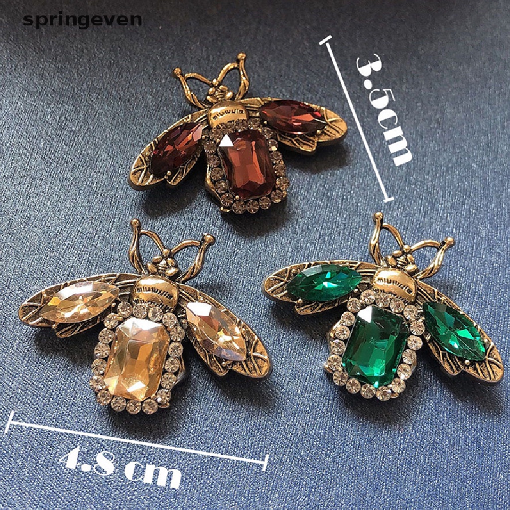 Trâm Cài Áo Hình Con Ong Đính Pha Lê Phong Cách Vintage