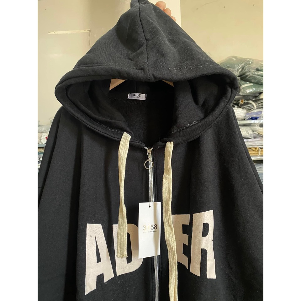 Khoác Nỉ Hooide Dáng Rộng Tay Bồng Tay To Unisex Chữ ADER Nam Nữ Uzzlang