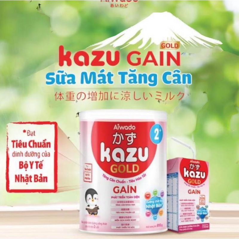 Combo 2lon Sữa Bột Kazu Gold Gain 0+, 1+ 2+ 810g [Date mới nhất]