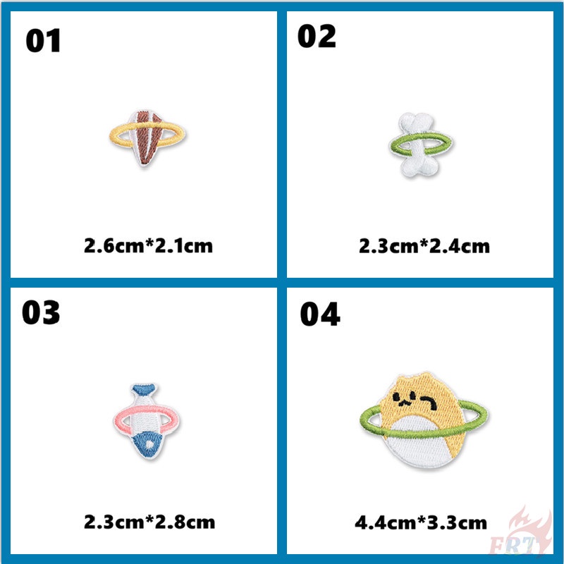 ✿ Miếng Dán Hình Hành Tinh Thỏ/Chuột Hamster/Mèo Shih Tzu/Mèo Tự Dính ✿1 Miếng Dán Ủi Quần Áo Thêu Hình