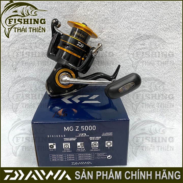 Máy Câu Cá Daiwa MG Z Dòng Máy Đứng 5 Bạc Đạn Đủ Size 2500, 3000, 4000, 5000