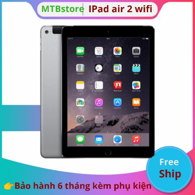 Apple Ipad Air 2 wifi bộ nhớ trong 32G tặng kèm đế dựng, 2 phần mềm bản quyền tienganh123 và luyenthi123 trọn đời máy | WebRaoVat - webraovat.net.vn