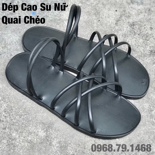 Dép cao su bác hồ quai chéo nữ