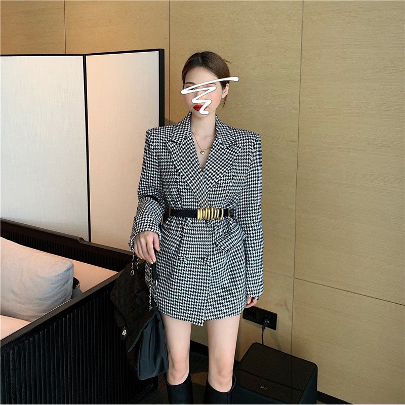 Áo khoác dạ tặng kèm đai lưng