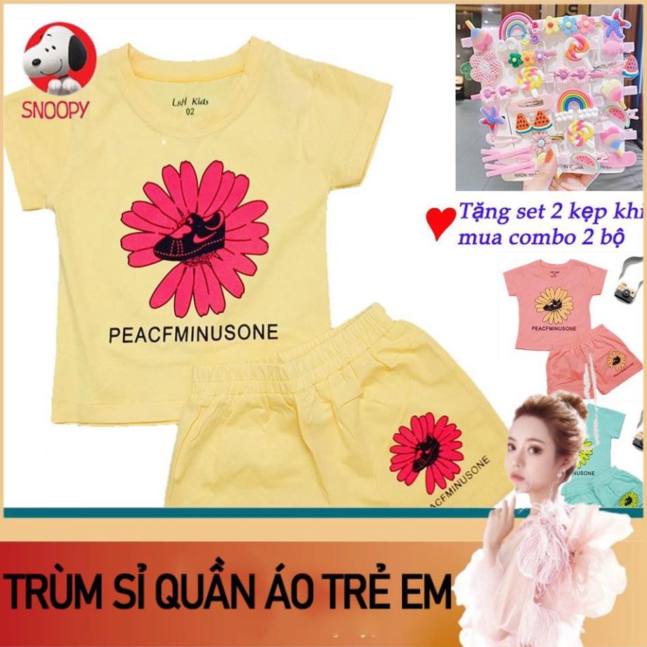 Giá sỉ Bộ đùi bé gái cotton chính phẩm cao cấp in hình trend hoa cúc từ 8-40 kí quần áo bé gái 10 tuổi