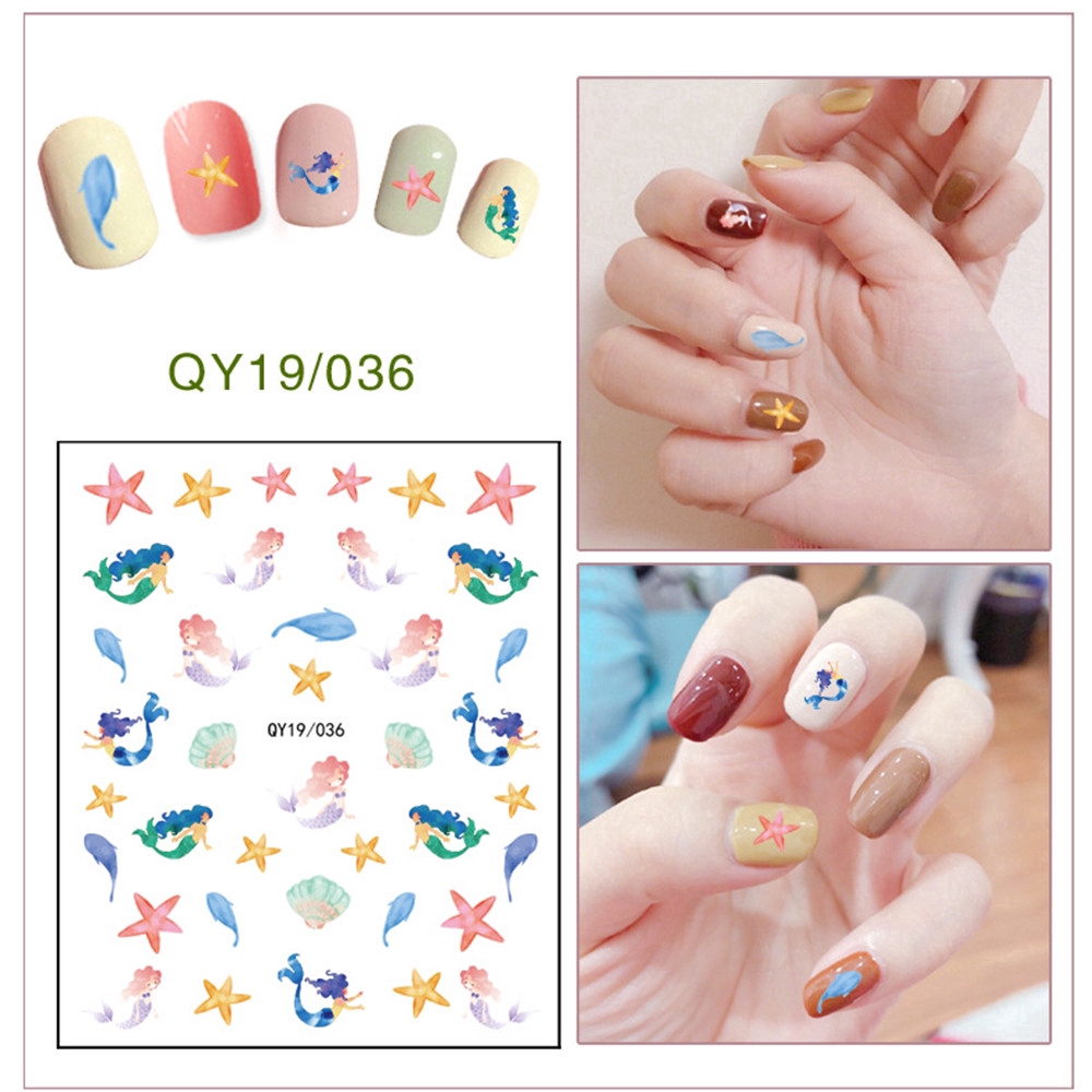 [Hàng mới về] Miếng dán móng tay họa tiết lá cây mới mẻ xinh xắn chống nước