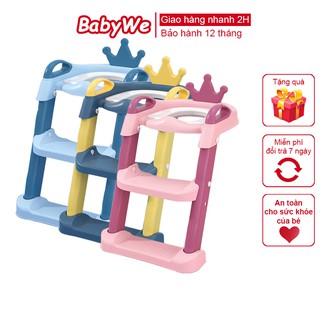 Bệ thu nhỏ bồn cầu Babywe thiết kế cầu thang phù hợp cho bé từ 2 tuổi có đế chống trượt màu sắc pastel