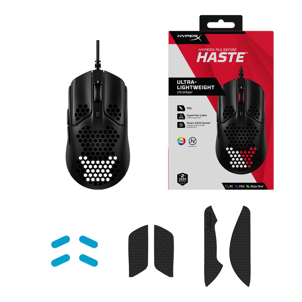 Chuột siêu nhẹ Gaming HyperX Pulsefire Haste - Chính Hãng Việt Nam Bảo Hành 24 Tháng