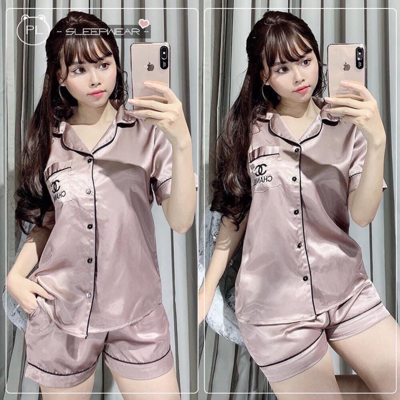 Bộ Đồ Ngủ Lụa CHANEL Siêu Đẹp