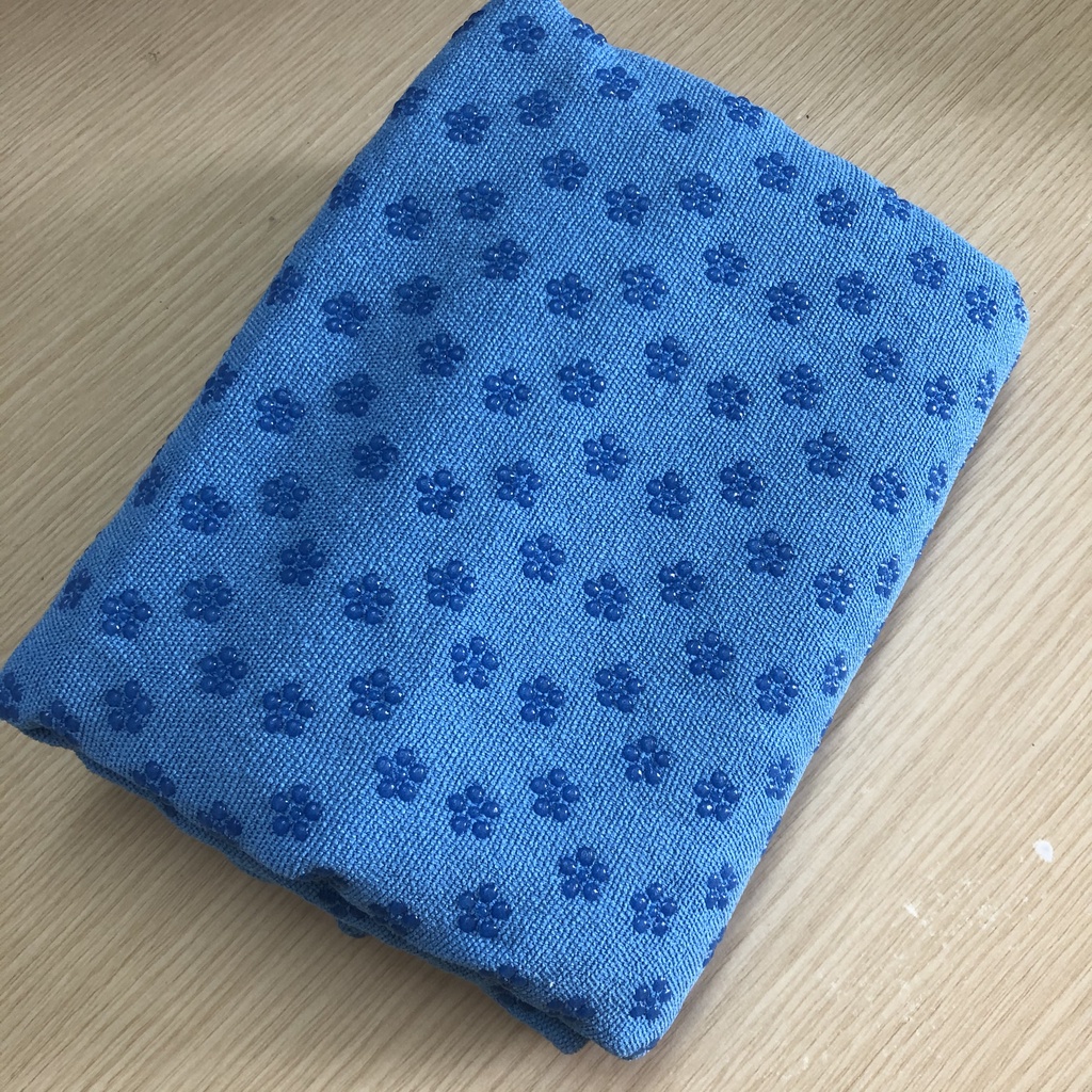 Khăn Trải Thảm Tập Yoga  Hạt Silicone  Cao Cấp Siêu Thấm Hút Gấp 3 Lần  Chống Trơn Tuyệt Đối -