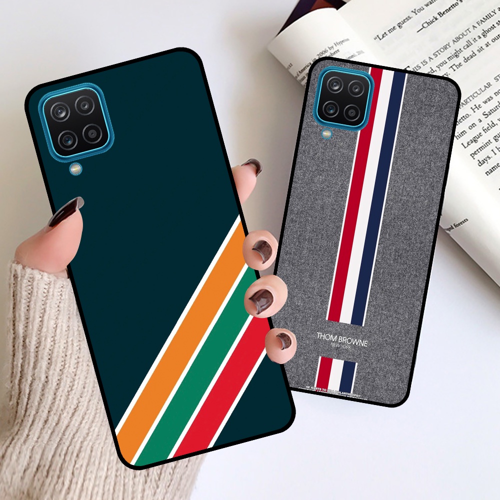 Ốp lưng Samsung A12 / M12 / A22 4G / A22 5G / M32 in hình sọc caro, họa tiết đen trắng dễ thương