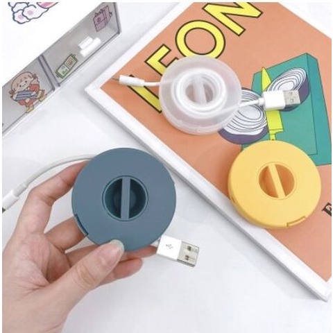 Hộp cuộn dây cáp sạc / tai nghe có thể điều chỉnh tiện dụng