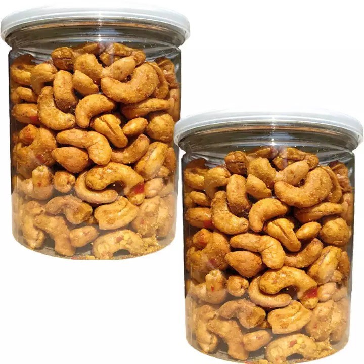 COMBO 4 HŨ HẠT ĐIỀU NGUYÊN RANG TỎI ỚT TLP ĐẢM BẢO VỆ SINH AN TOÀN THỰC PHẨM - MỖI HŨ 250G
