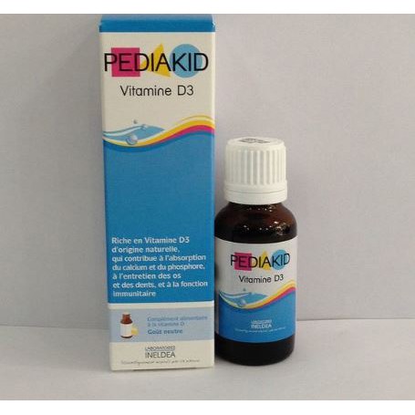 Vitamin D3 giọt phát triển xương răng cho bé từ sơ sinh đến trên 15 tuổi Pediakid Vitamin D3, Pháp