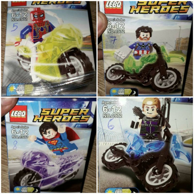 Lắp ráp 1 hộp LegoSuper Heroes Xe mô tô 1972