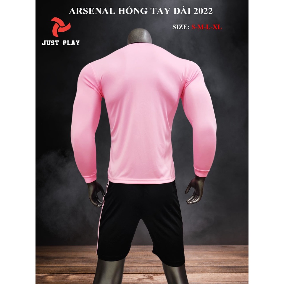 Áo đá banh CLB Arsenal Hồng tay dài mới nhất mùa, in theo yêu cầu