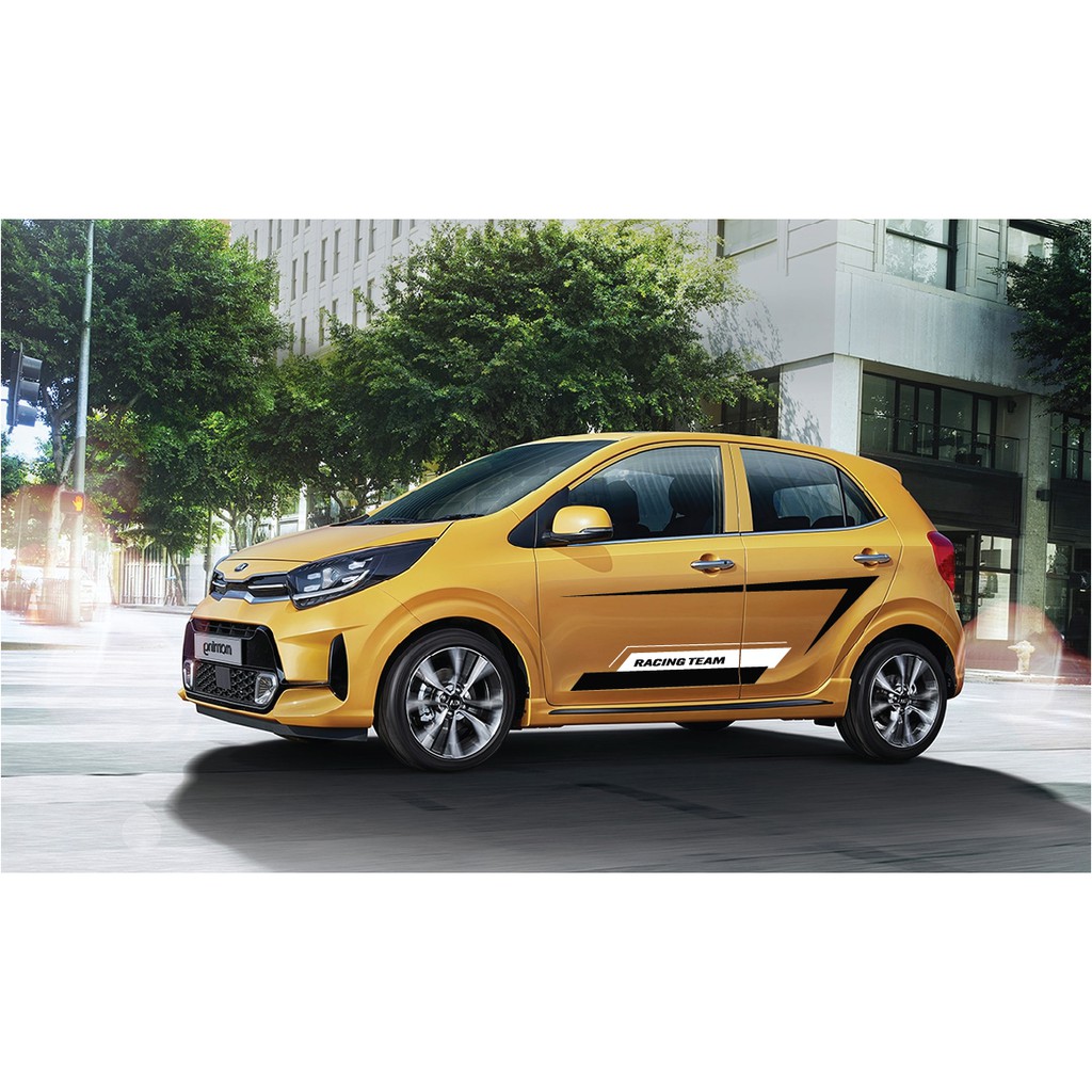 Tem xe Kia morning dán 2 bên sườn - tem xe ô tô giá rẻ hà nội