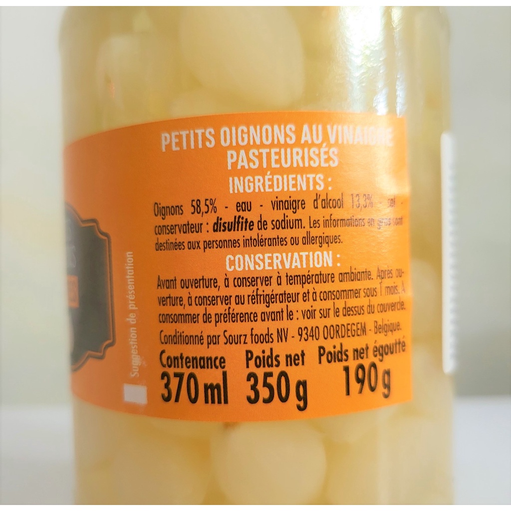 [Lọ 350g] CỦ HÀNH NHỎ NGÂM GIẤM [Belgium] CSN Onions Pickled