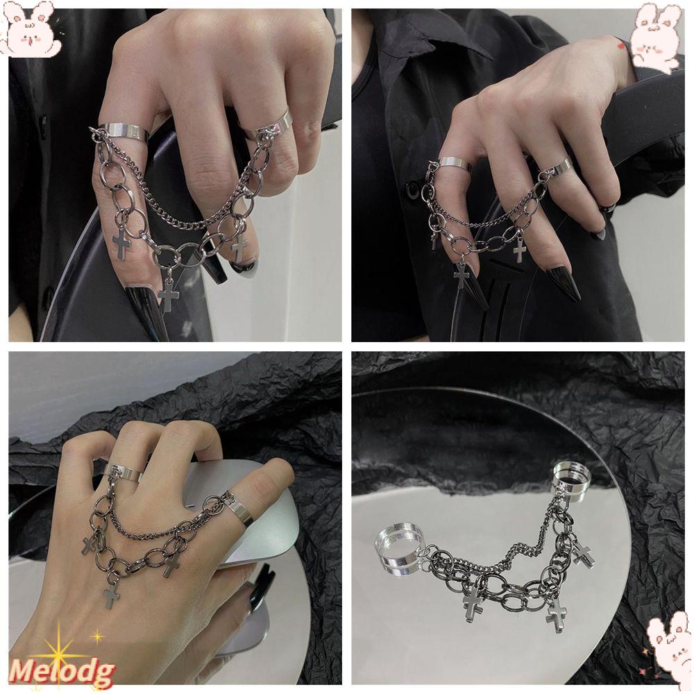 Nhẫn Đính Dây Xích Tua Rua Màu Cors Phong Cách Gothic Punk Thời Trang Cho Nam Và Nữ