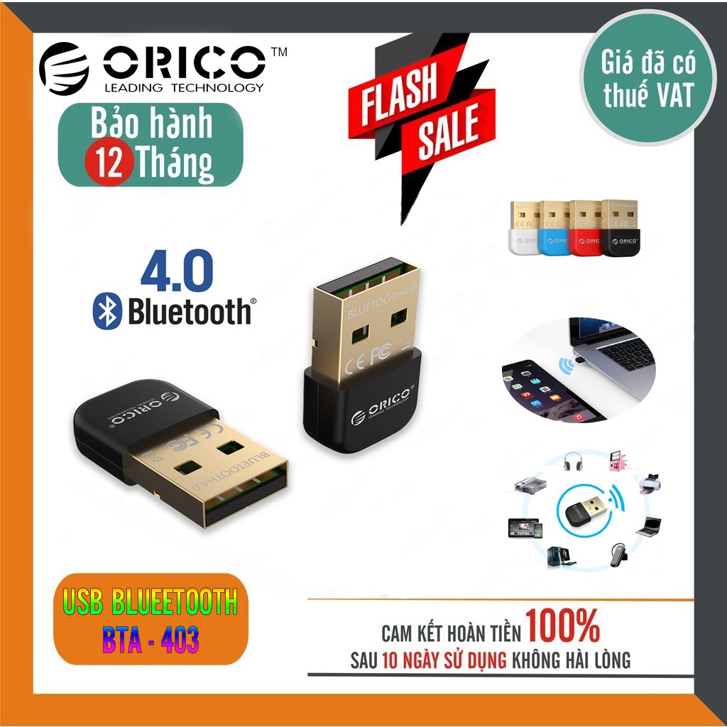 [FREESHIP] USB Bluetooth 4.0 Orico BTA-403 - Bảo hành 12 tháng đổi mới