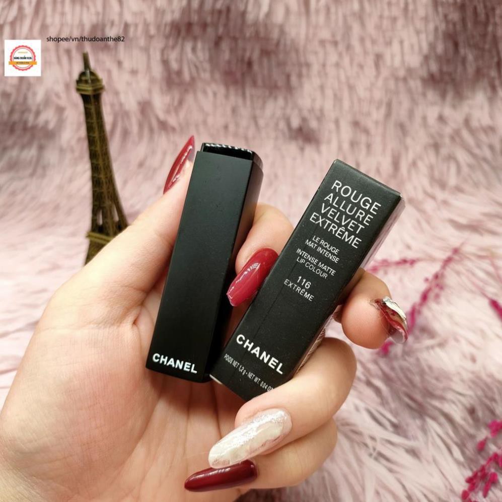 SALE Son Chanel Rouge Allure Velvet 116 Extreme mini 1.2g bờ môi mềm mượt tự nhiên quyến rũ | BigBuy360 - bigbuy360.vn