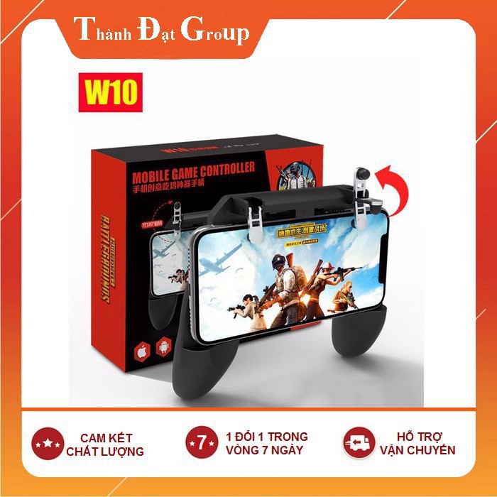 💥Bản Mới Nhất💥   Tay cầm game W10 Có Nút Bắn Cho Điện Thoại chơi Pubg, Ros, Free Fire Controller 💥 SIÊU HOT💥