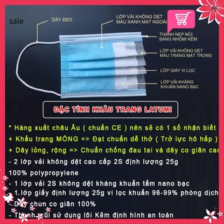 Khẩu trang y tế 4 lớp kháng khuẩn cao cấp latumi chính hãng ngăn giọt bắn, ngăn bụi mangan55_store
