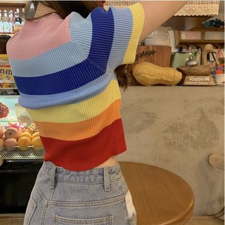 áo len nữ cầu vồng cực đẹp