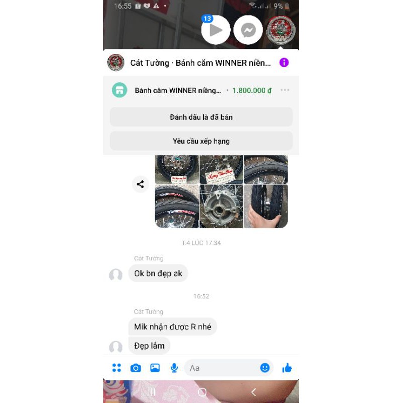 Bánh căm WINNER niềng nhôm YOKO căm đùm mạ crom full vỏ ruột CRV 60- 70 gắn như zin