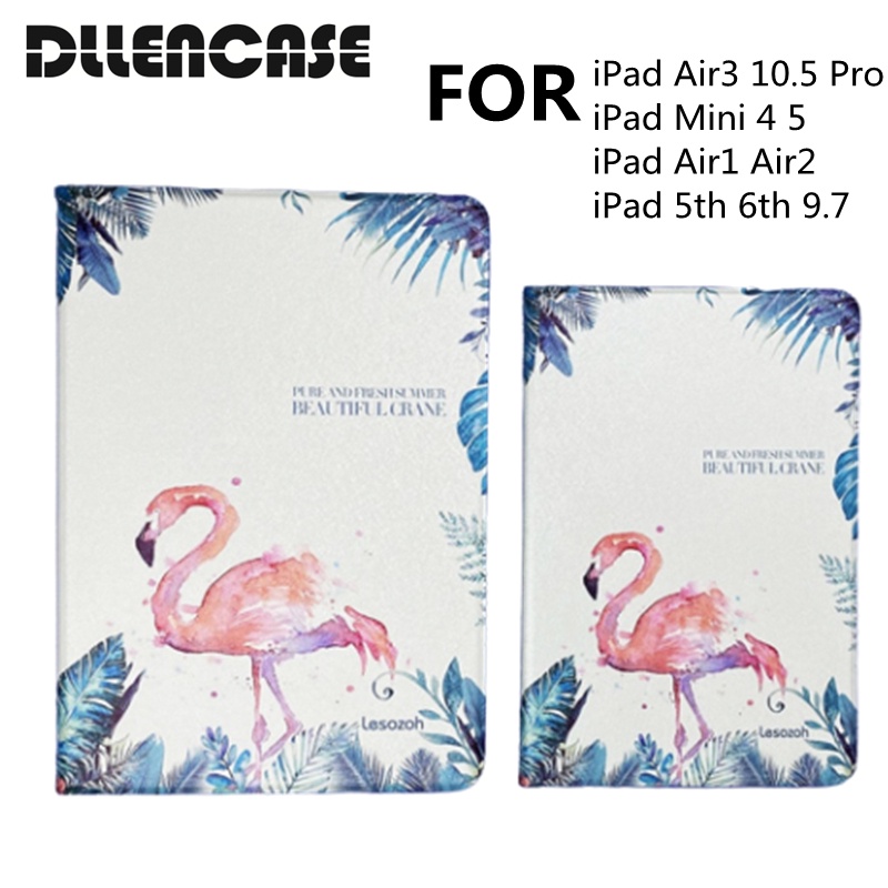 Dllencase Bao da máy tính bảng họa tiết hoa cúc cho For iPad 2018 8th 7th 9.7 Generation Mini 4 5 Air 3 10.5 Pro A211