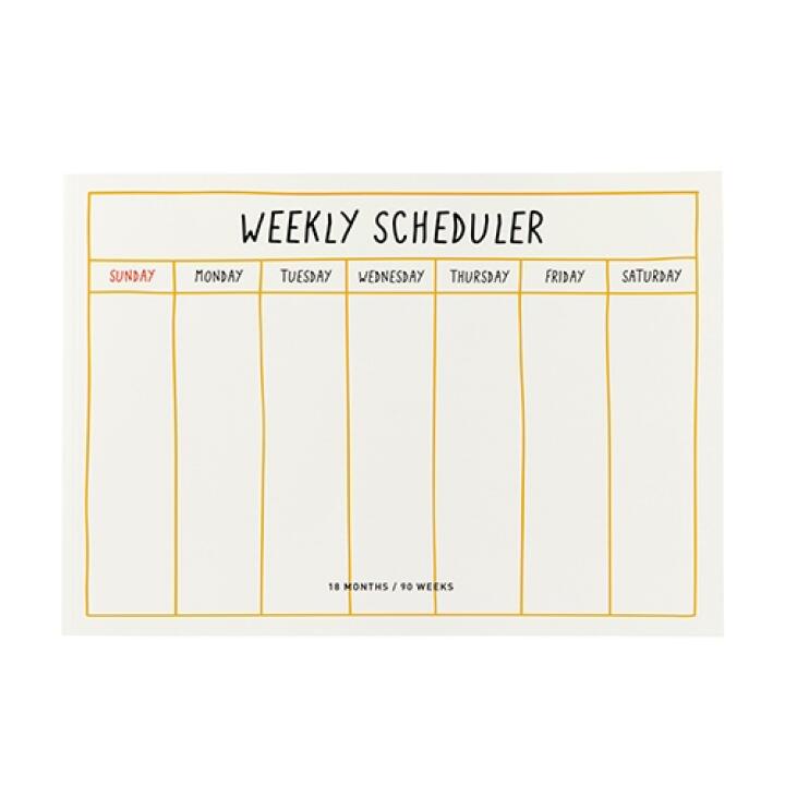 Cuốn Lịch Ghi Chú Kế Hoạch Hàng Tuần 18 Tháng ARTBOX Hàn Quốc Thiết Kế Viền Vàng