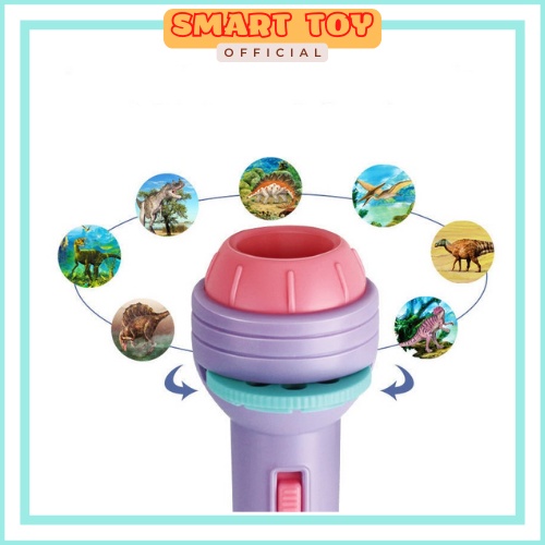Đèn pin chiếu hình cho bé 24, 48, 80 hình ngộ nghĩnh giúp phát triển trí tuệ, đồ chơi giáo dục cho bé