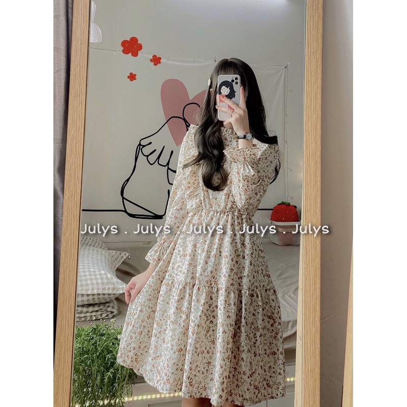 Váy bèo vai hoa nhí 2 màu (ảnh thật shop chụp kèm video cận) | BigBuy360 - bigbuy360.vn