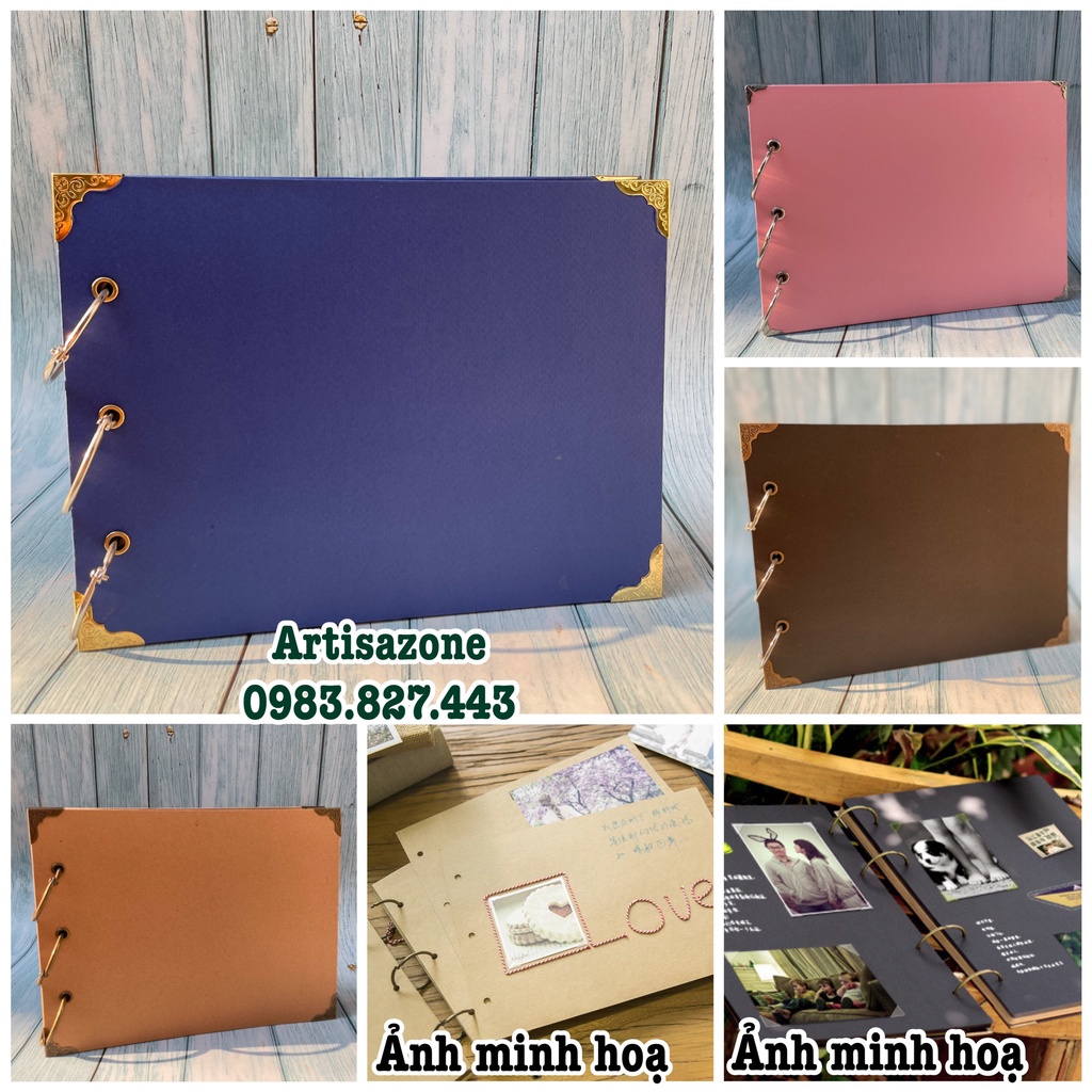 Scrapbook, album dán ảnh tự trang trí  - 01 quyển -