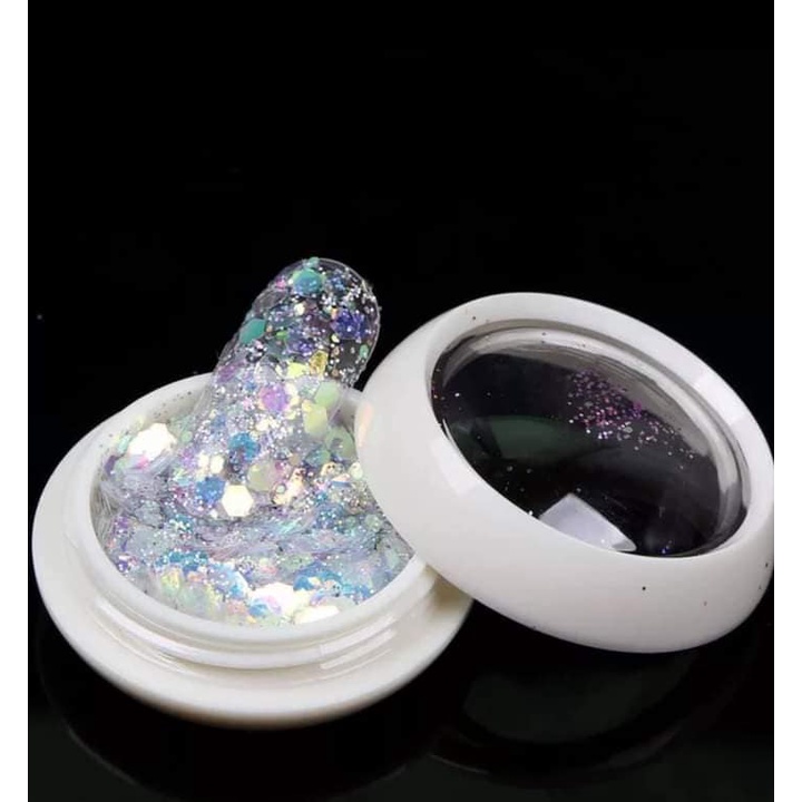 Sét nhũ vẩy cá 6 hũ siêu sáng ẩn gel,nhũ ẩn gel nails