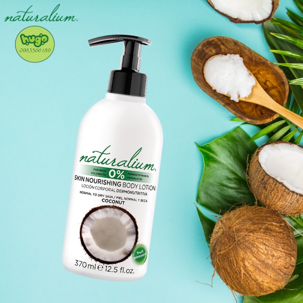 Sữa Dưỡng Thể Naturalium Body Lotion Hương Dừa Làm Sáng Da  xuất xứ Tây Ban Nha 370ml Hugo Shop