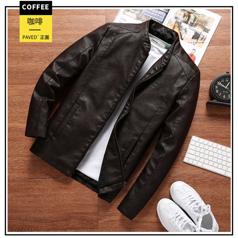 💥Flash Sale🎁 Áo Da Nam thời trang Hàn Quốc, Áo Khoác Da Nam, Lót nỉ siêu ấm | BigBuy360 - bigbuy360.vn