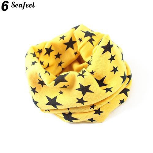 Khăn choàng cổ bằng cotton có in họa tiết sao nhiều màu sắc đầy năng động dành cho các bé trai