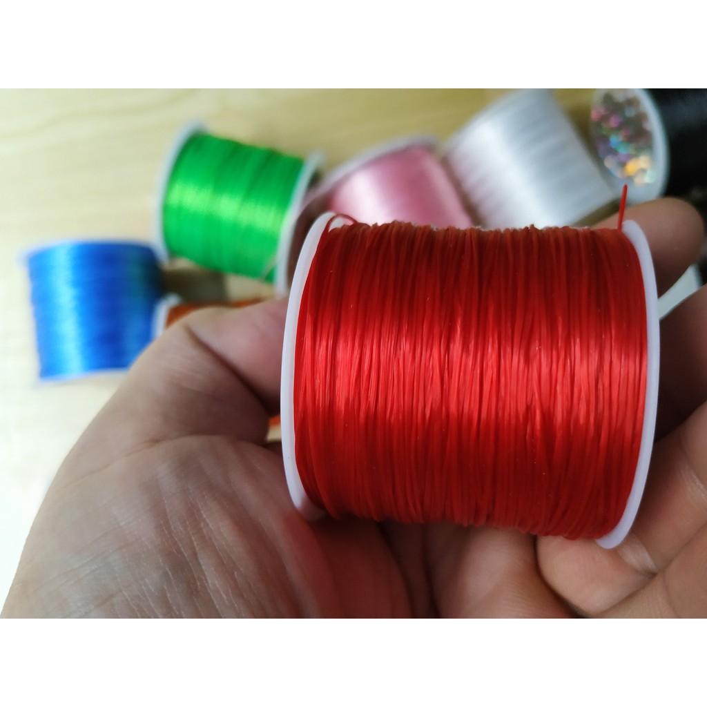 Cuộn Dây Cước lụa nhiều màu 0.3mm dài 60m-132