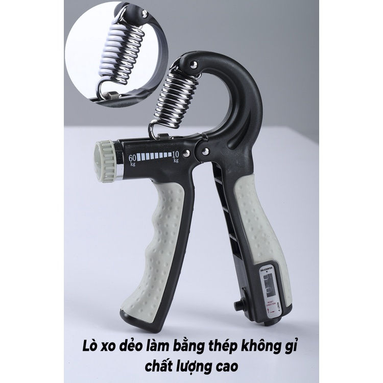 Dụng cụ tập gym tập tay, kìm bóp tập lực tay chữ a có lò xo điều chỉnh lực 5-60kg tập cơ ngón tay hiệu quả